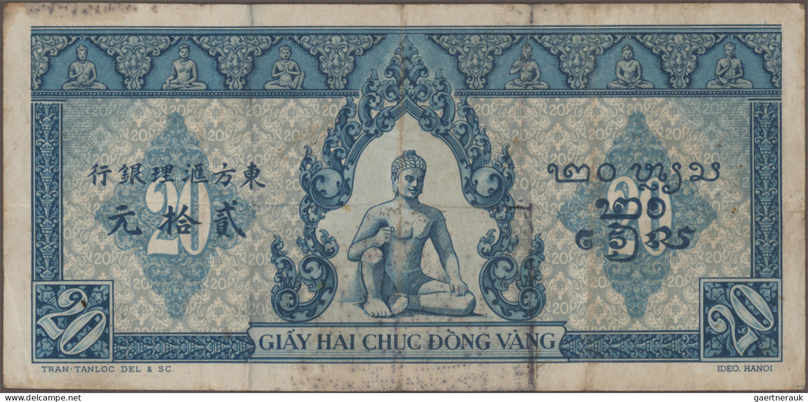 French Indochina - Bank Notes: Banque De L'Indo-Chine, Lot With 16 Banknotes, 1- - Indochina