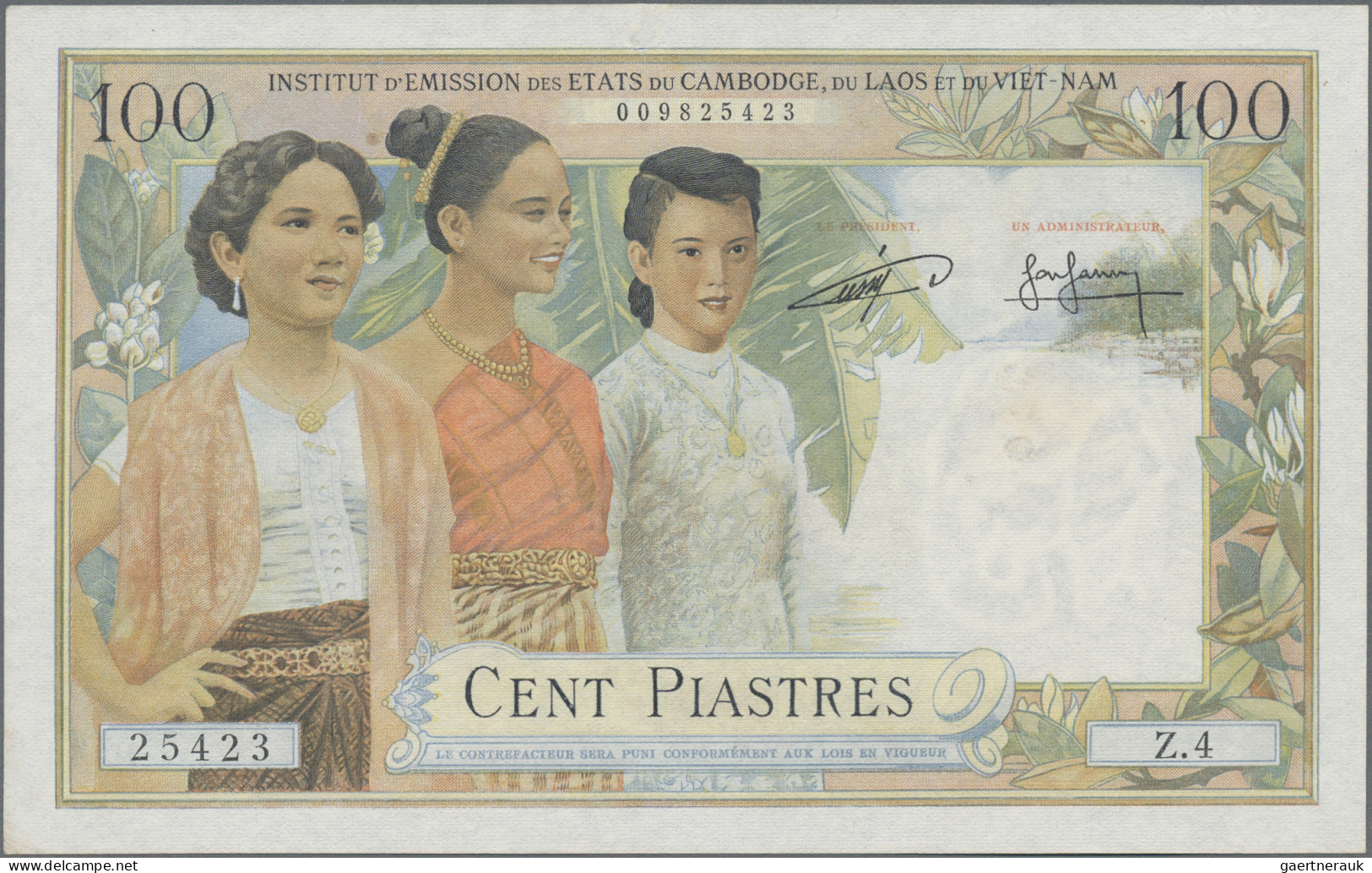 French Indochina - Bank Notes: Institut D'Émission Des États Du Cambodge, Du Lao - Indochina