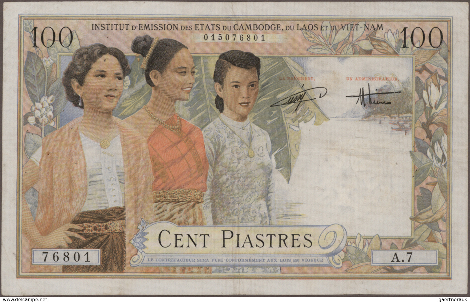 French Indochina - Bank Notes: Institut D'Émission Des États Du Cambodge, Du Lao - Indochine