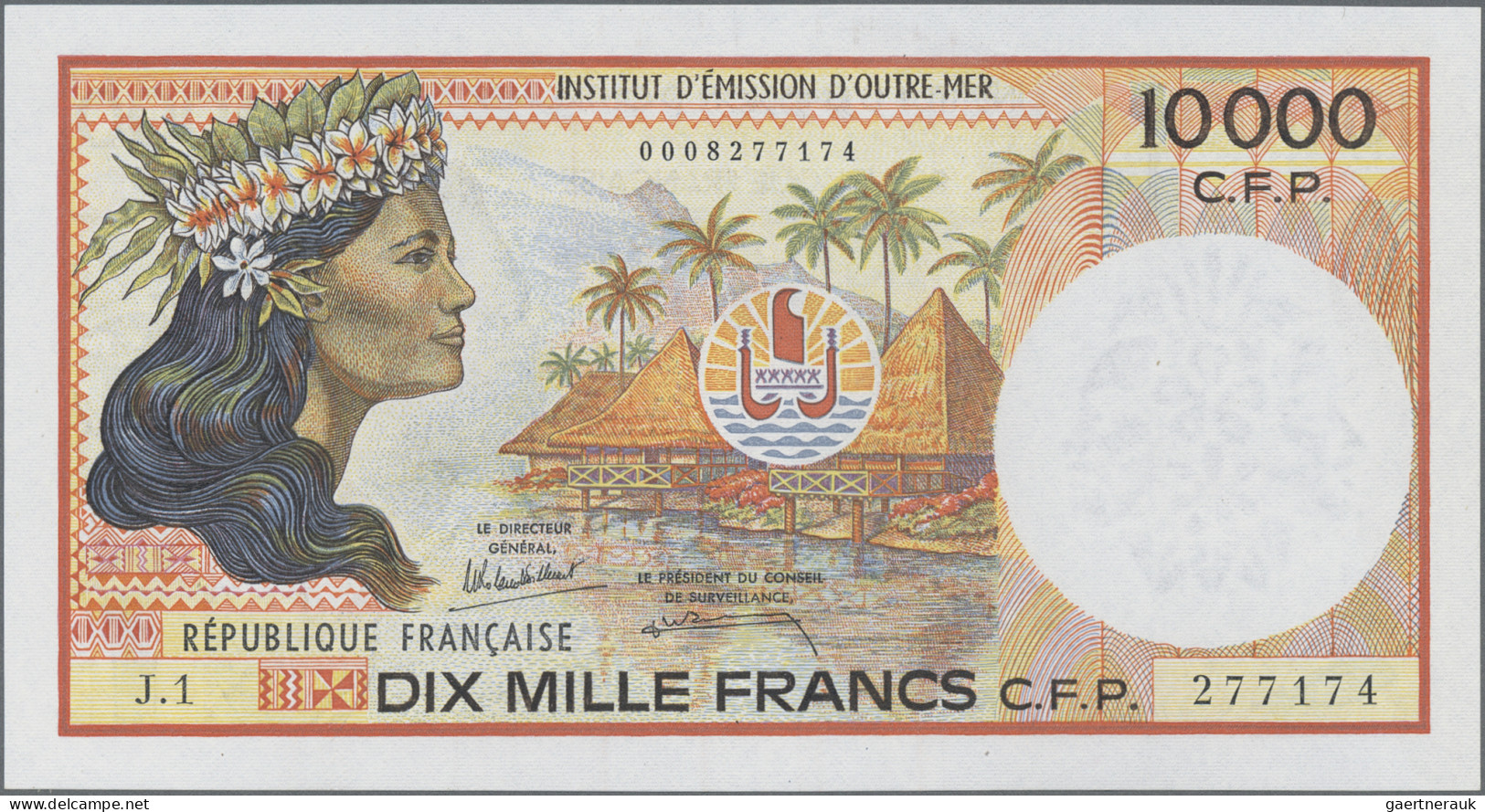 French Pacific Territories: Institut D'Émission D'Outre-Mer, 10.000 Francs ND(19 - Französisch-Pazifik Gebiete (1992-...)