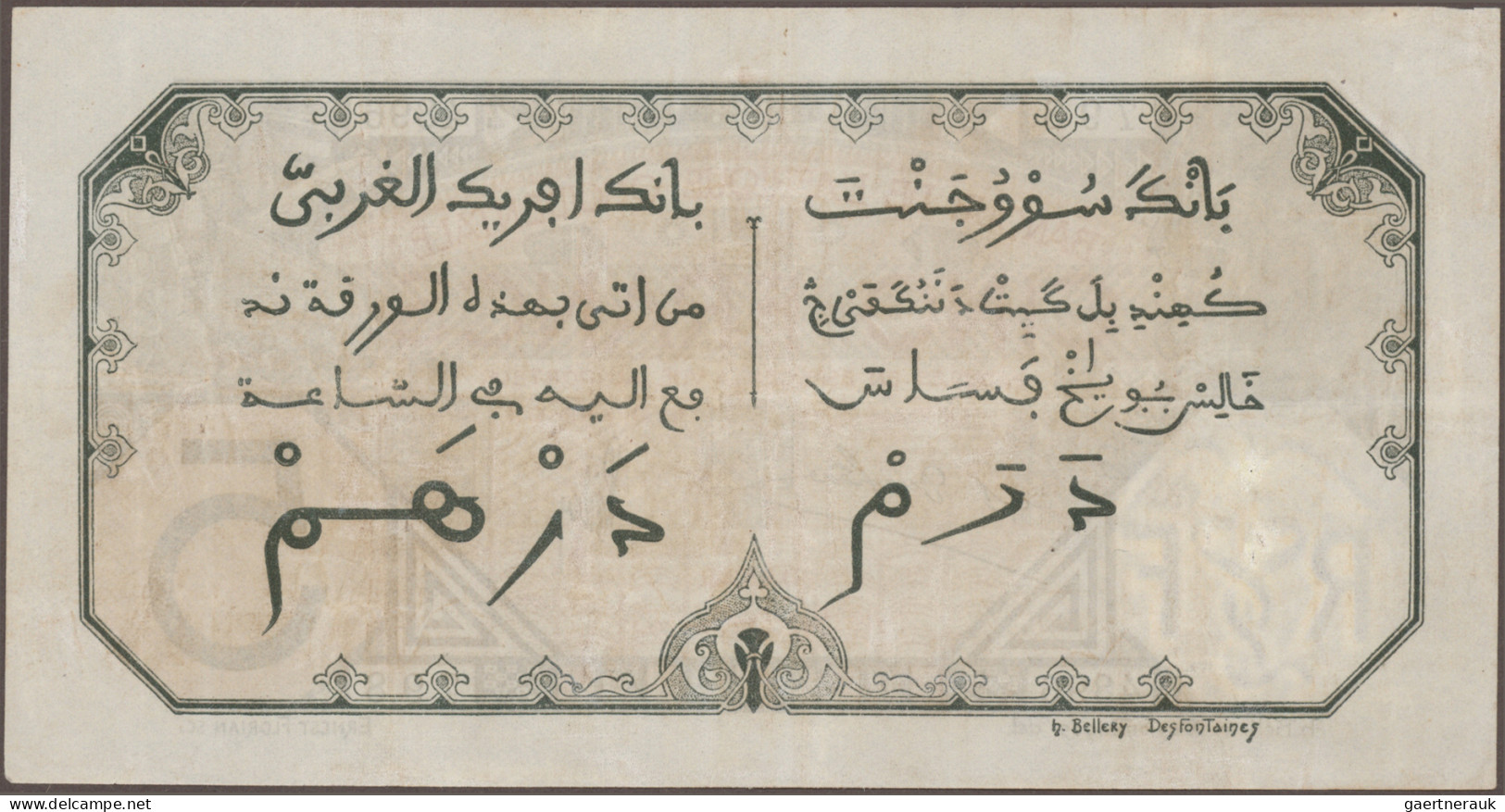 French West Africa: Banque De L'Afrique Occidentale, Lot With 9 Banknotes, 1919- - États D'Afrique De L'Ouest