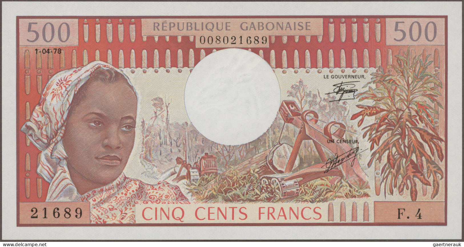 Gabon: Banque Des États De L'Afrique Centrale - République Gabonaise, Lot With 6 - Gabun