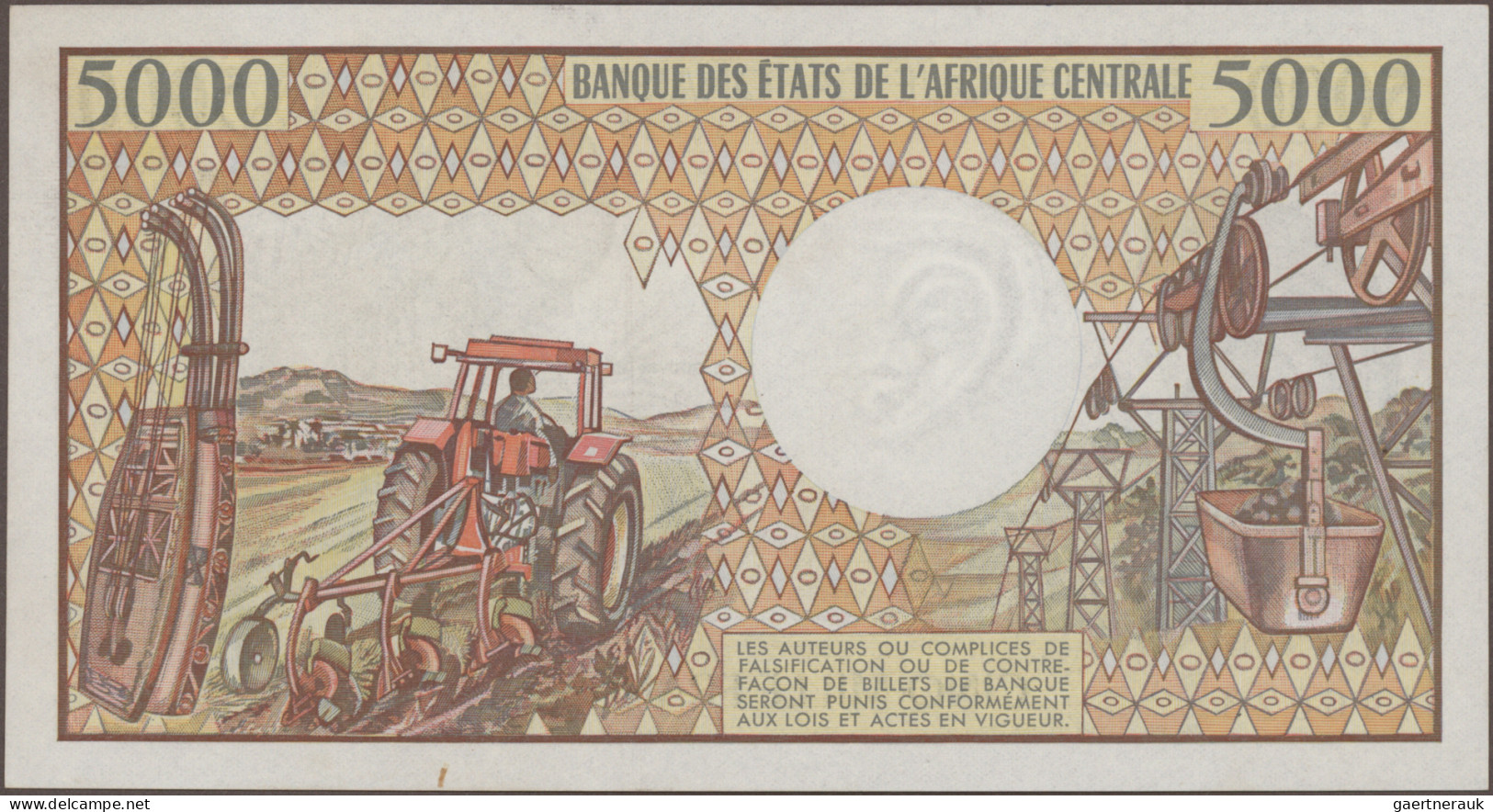 Gabon: Banque Des États De L'Afrique Centrale - République Gabonaise, Lot With 6 - Gabun