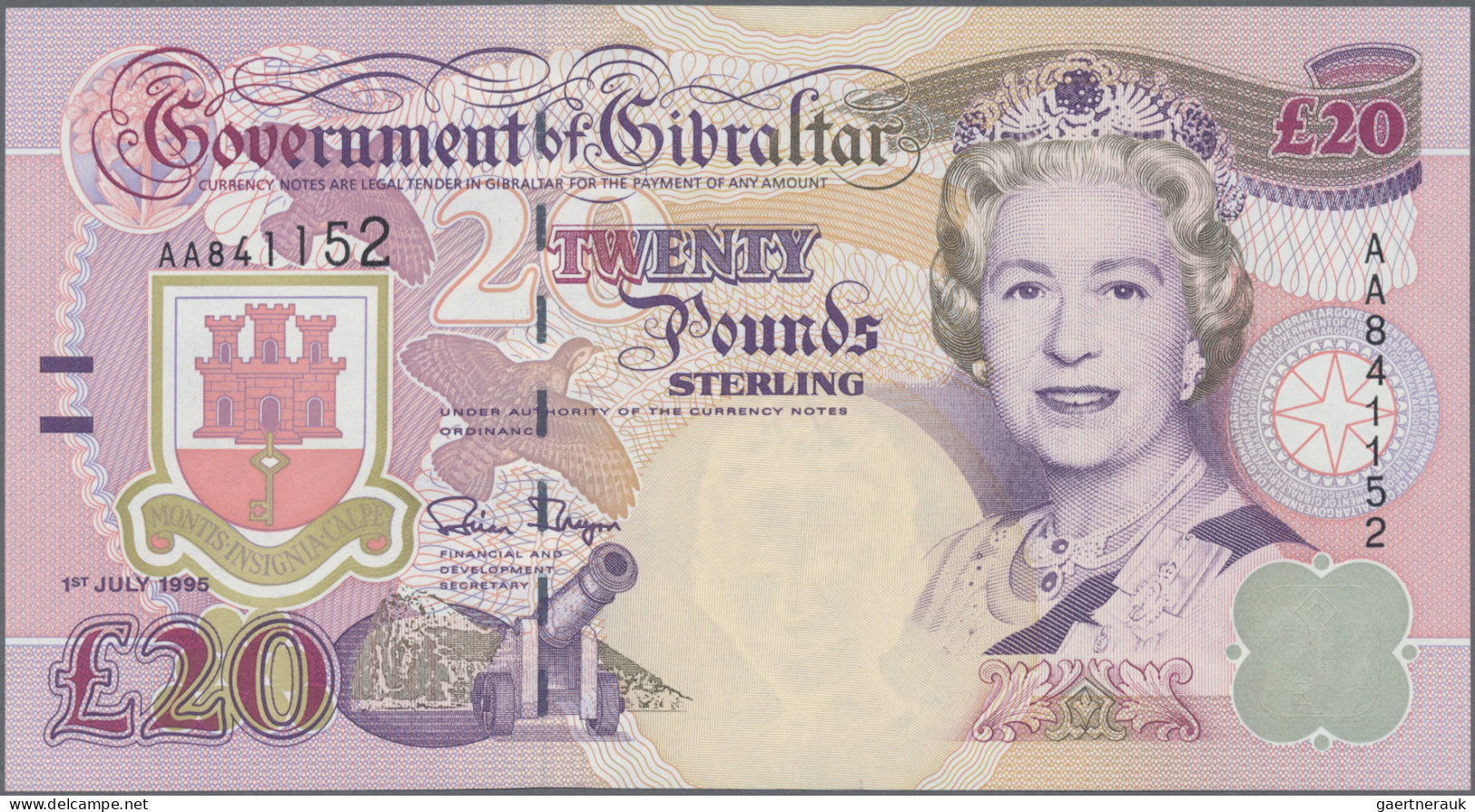 Gibraltar: Government Of Gibraltar, Set With 5, 10 And 20 Pounds 1st July 1995, - Gibraltar