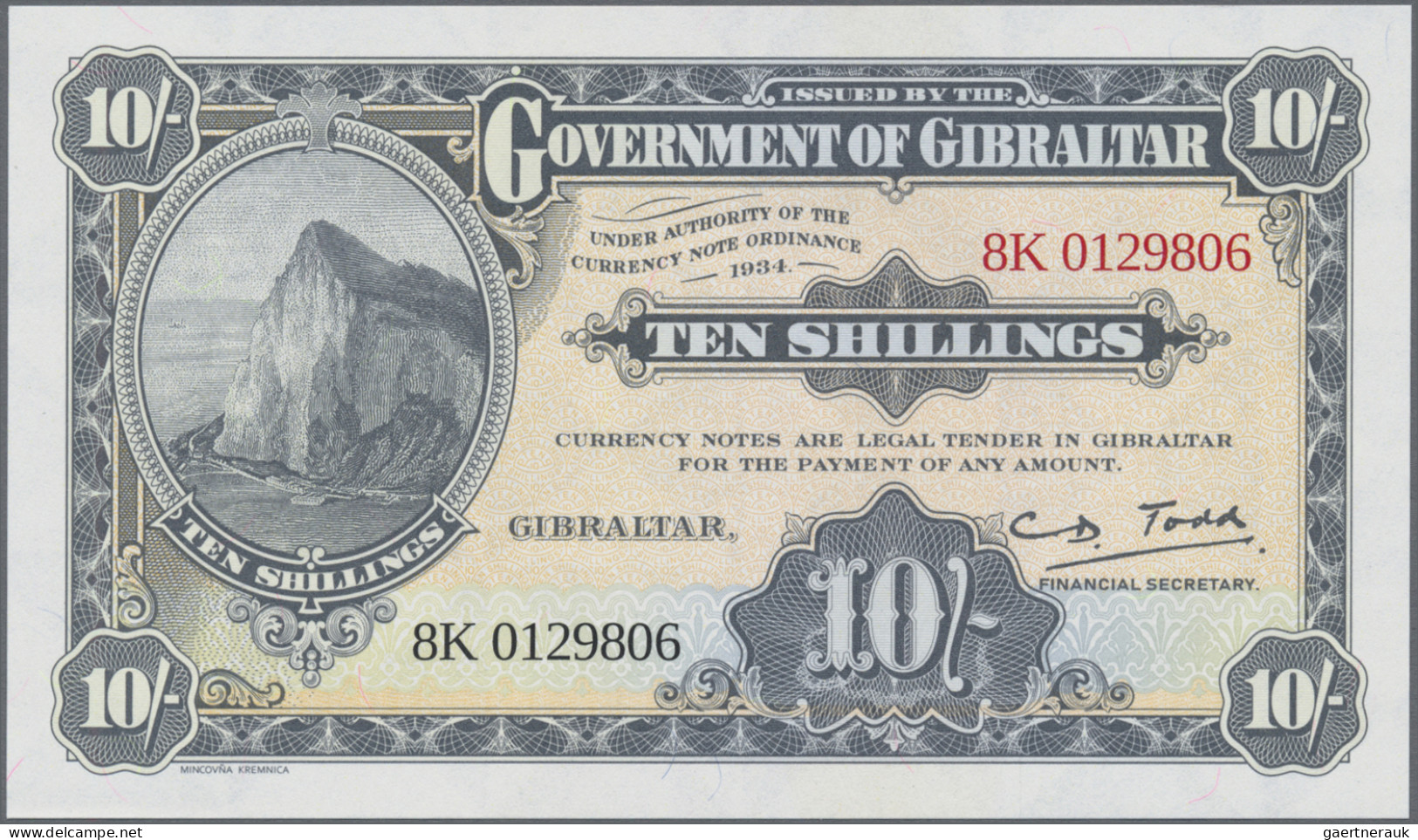 Gibraltar: Government Of Gibraltar, Set With 4 Banknotes, Comprising 10, 20 And - Gibraltar