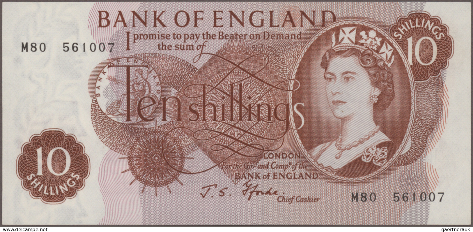Great Britain: Bank Of England, Very Nice Set With 8 Banknotes, Series ND(1960-7 - Autres & Non Classés