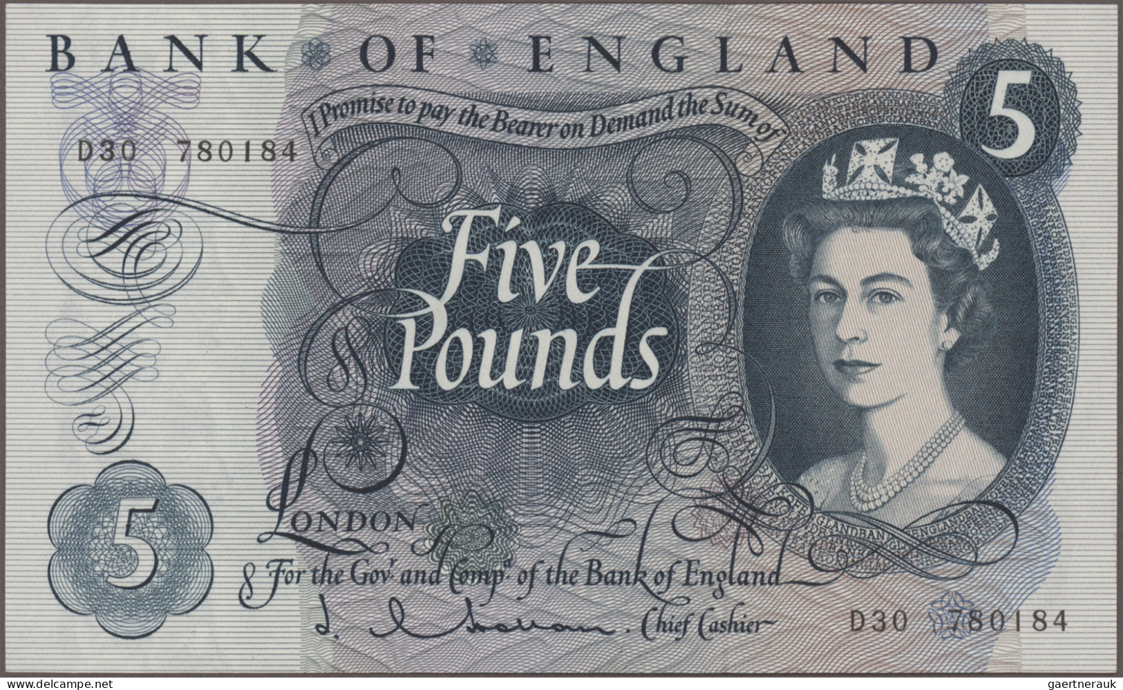 Great Britain: Bank Of England, Very Nice Set With 8 Banknotes, Series ND(1960-7 - Autres & Non Classés