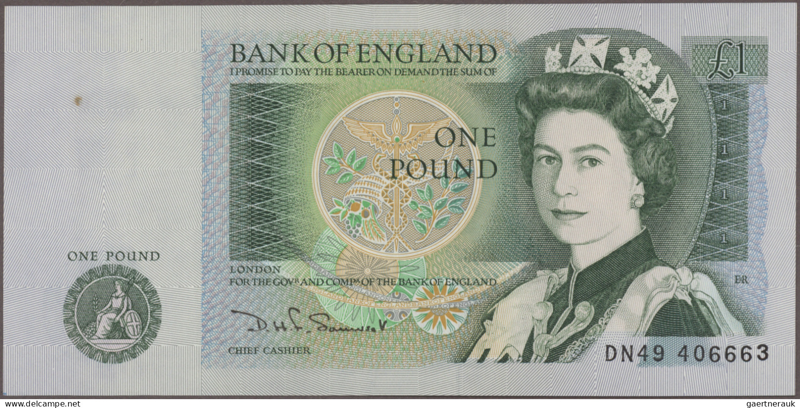 Great Britain: Bank Of England, Large Set With 8 Banknotes, Series ND(1971-93), - Andere & Zonder Classificatie