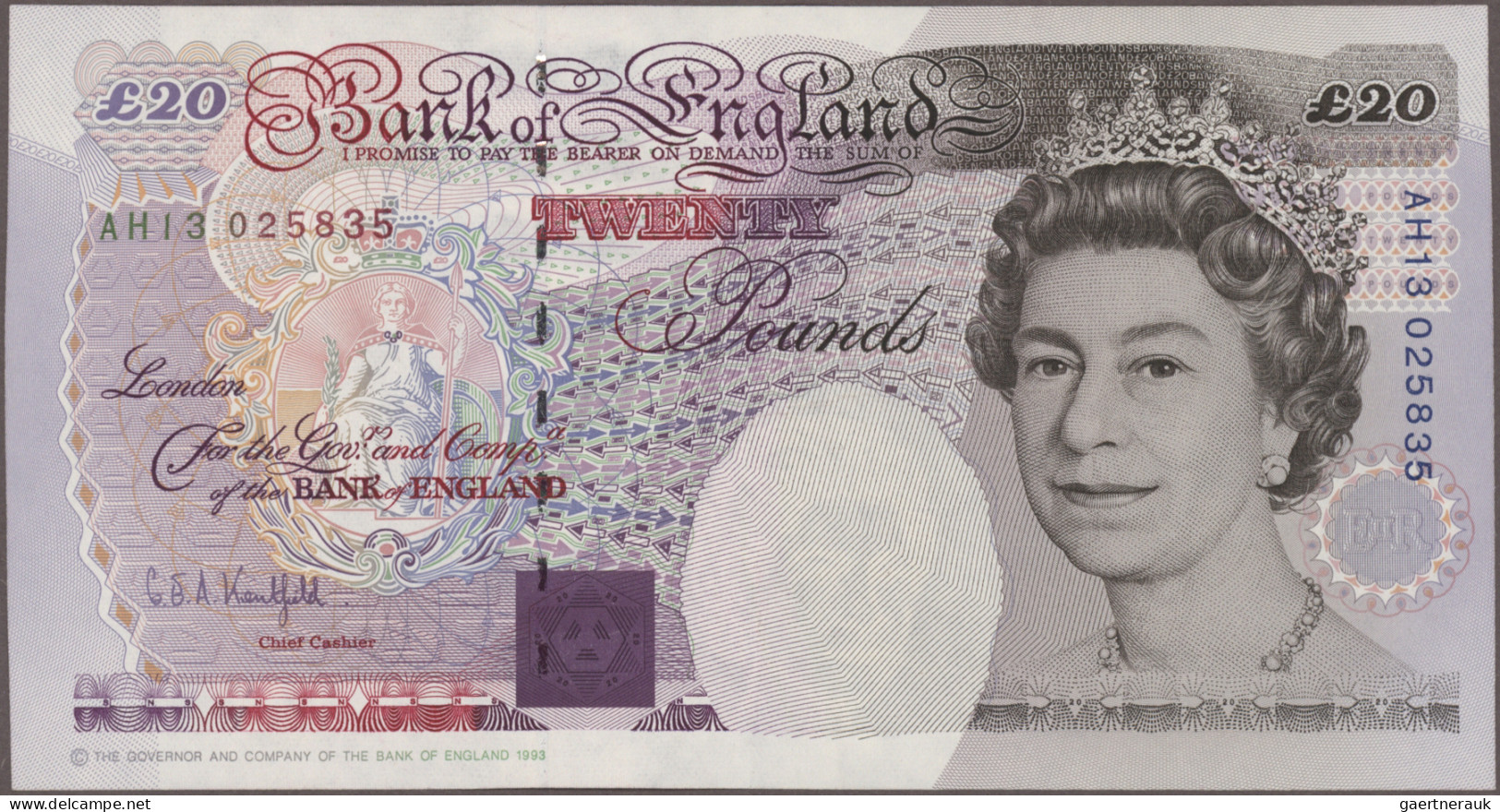 Great Britain: Bank Of England, Set With 6 Banknotes, Series 1990-1992, With 5 P - Autres & Non Classés