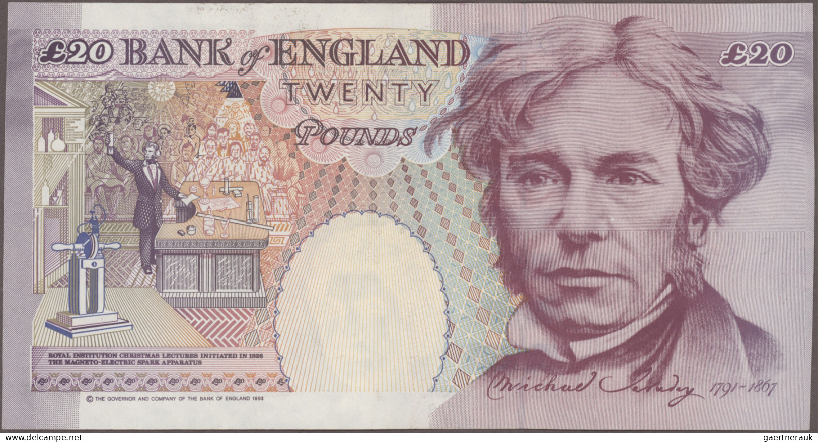 Great Britain: Bank of England, set with 6 banknotes, series 1990-1992, with 5 P