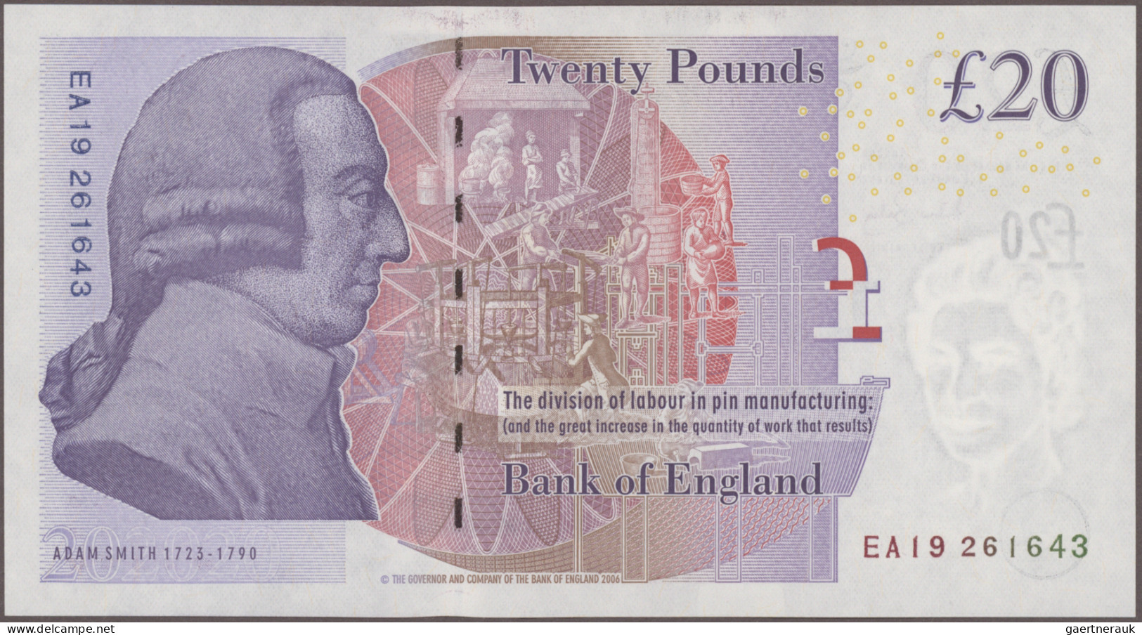 Great Britain: Bank of England, lot with 8 banknotes, series 1999-2016, with 2x