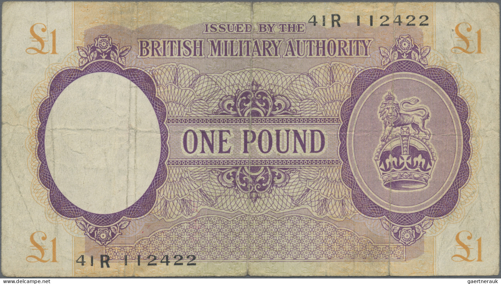 Great Britain: British Military Authority, Lot With 6 Banknotes, Series 1943/44, - Autres & Non Classés