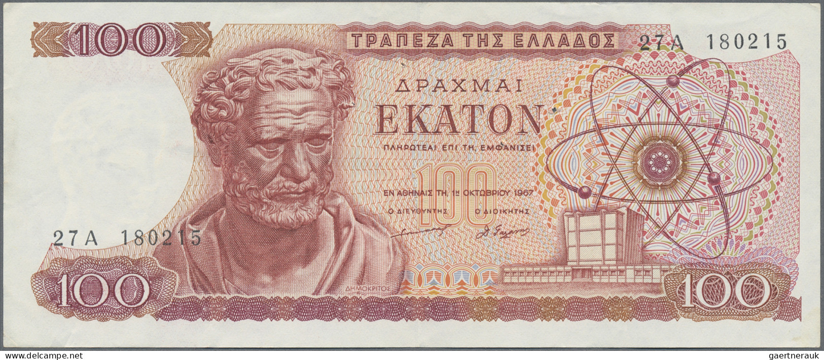 Greece: Bank Of Greece, Lot With 6 Banknotes, Comprising 20.000 Drachmai 1949 (P - Griechenland