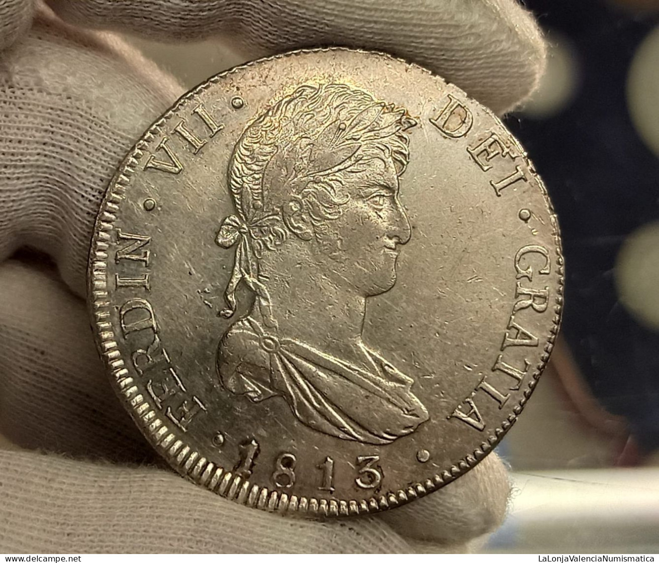 España Spain Fernando VII - 8 Reales 1813 NG Guatemala Km 69 Plata - Otros & Sin Clasificación