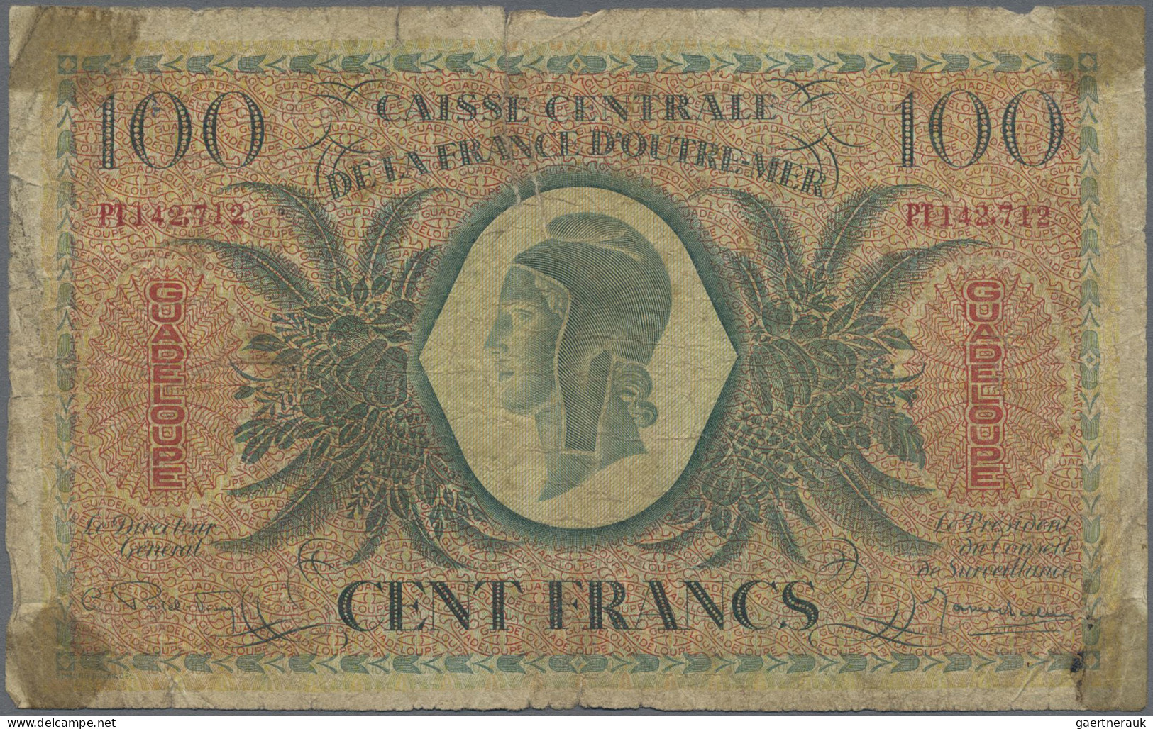 Guadeloupe: Caisse Centrale De La France D'Outre-Mer – GUADELOUPE, Pair With 10 - Other - America