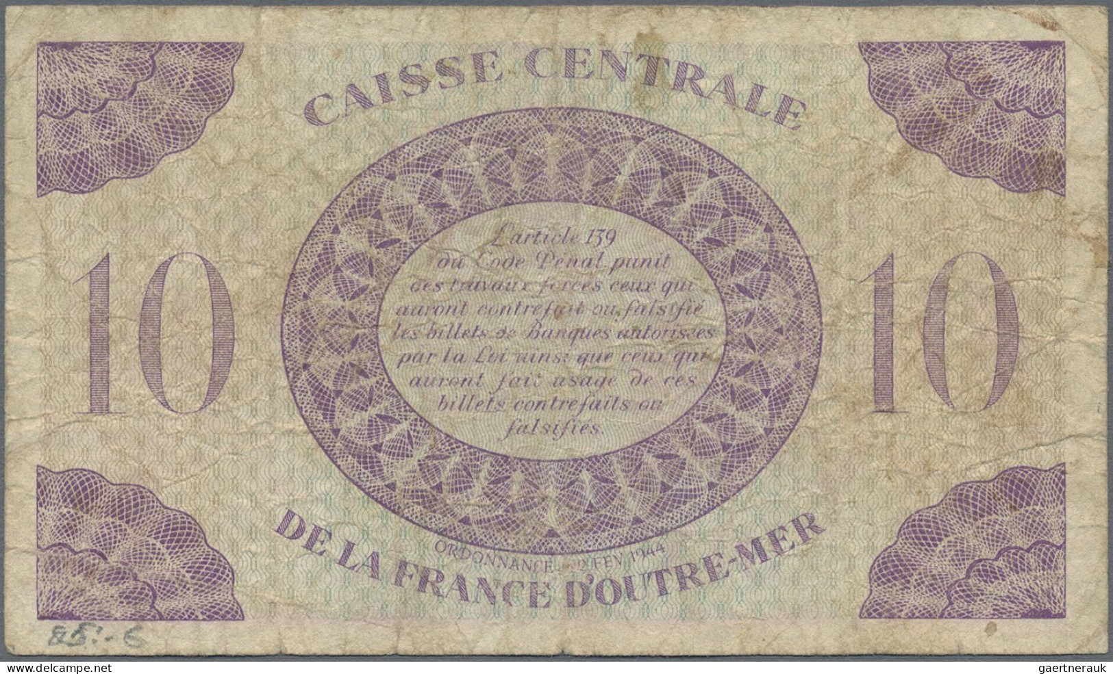 Guadeloupe: Caisse Centrale De La France D'Outre-Mer – GUADELOUPE, Pair With 10 - Otros – América