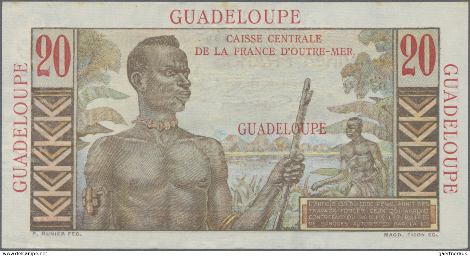 Guadeloupe: Caisse Centrale De La France D'Outre-Mer – GUADELOUPE, Pair With 10 - Otros – América