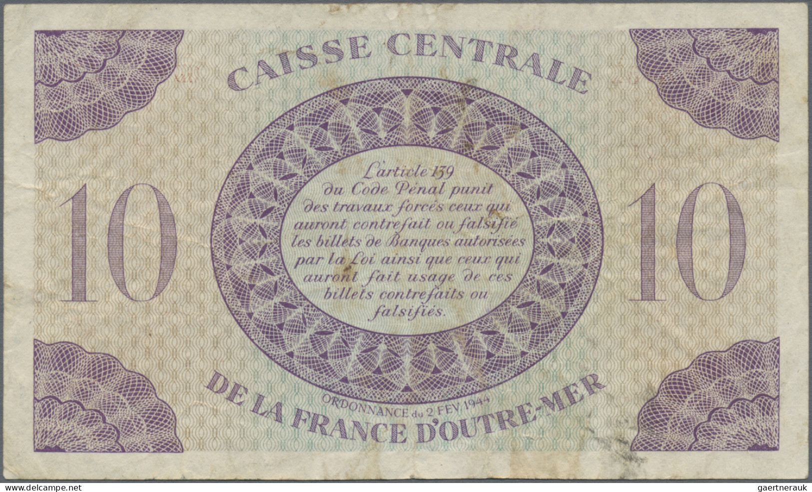 Guadeloupe: Caisse Centrale De La France D'Outre-Mer – GUADELOUPE, Pair With 10 - Otros – América