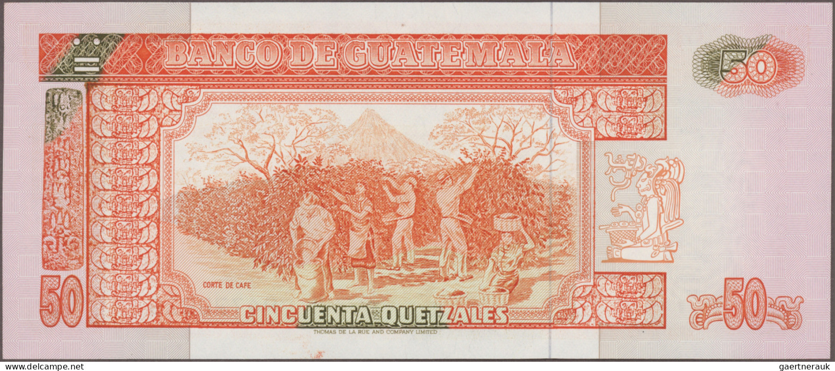 Guatemala: Banco De Guatemala, Huge Lot With 28 Banknotes, Series 1942-2012, Com - Guatemala