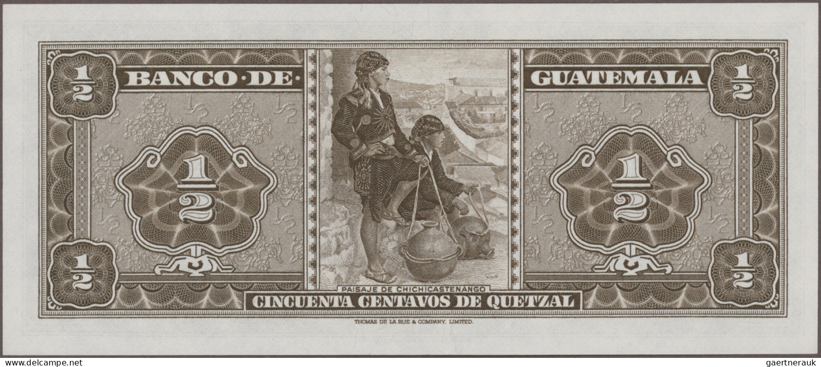 Guatemala: Banco de Guatemala, huge lot with 28 banknotes, series 1942-2012, com