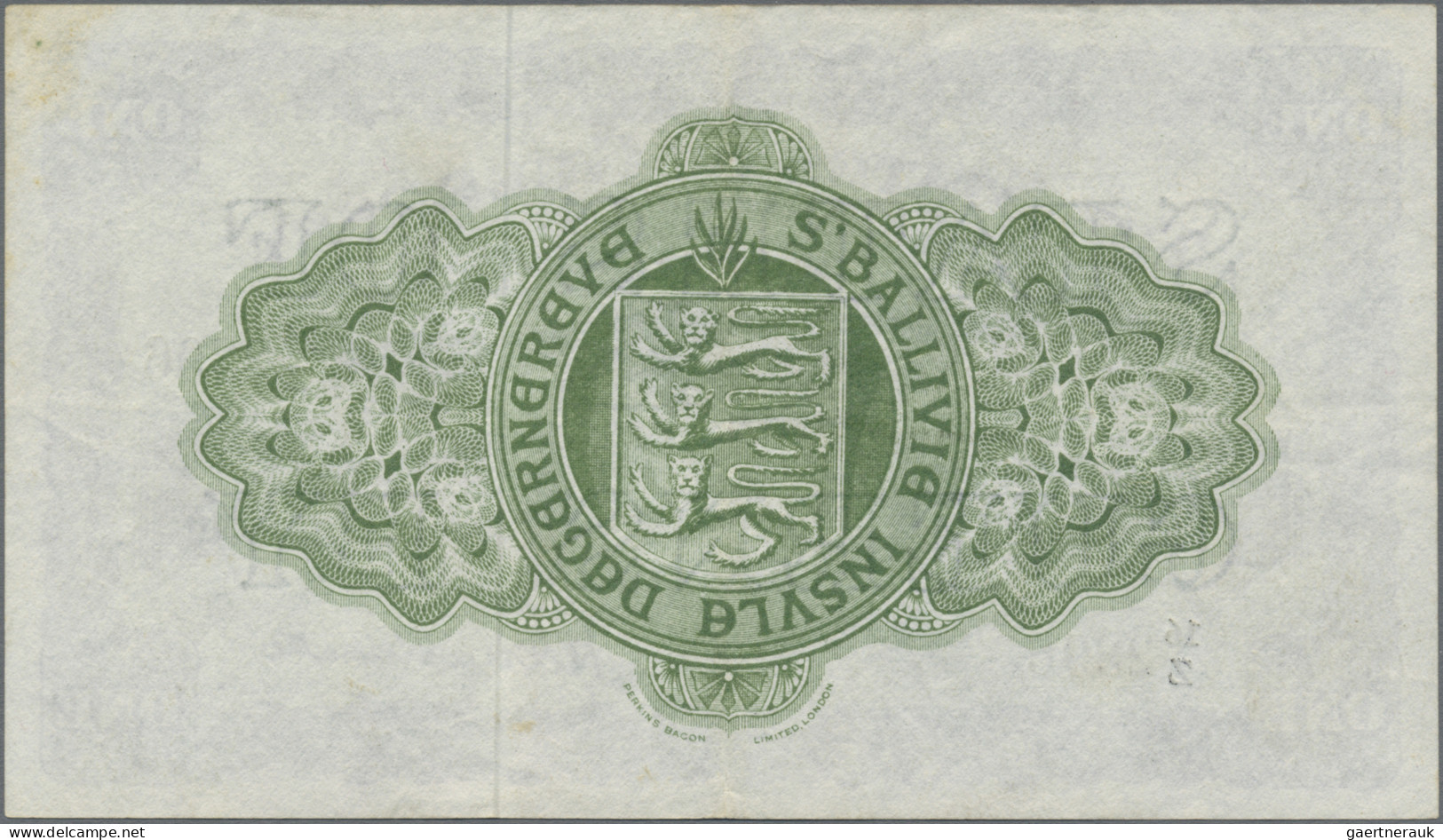 Guernsey: The States Of Guernsey, Pair With 10 Shillings 1966 (P.42c, F) And 1 P - Otros & Sin Clasificación