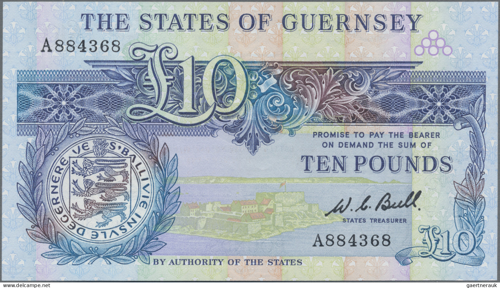 Guernsey: The States Of Guernsey, Set With 3 Banknotes, Series ND(1980-89), With - Other & Unclassified