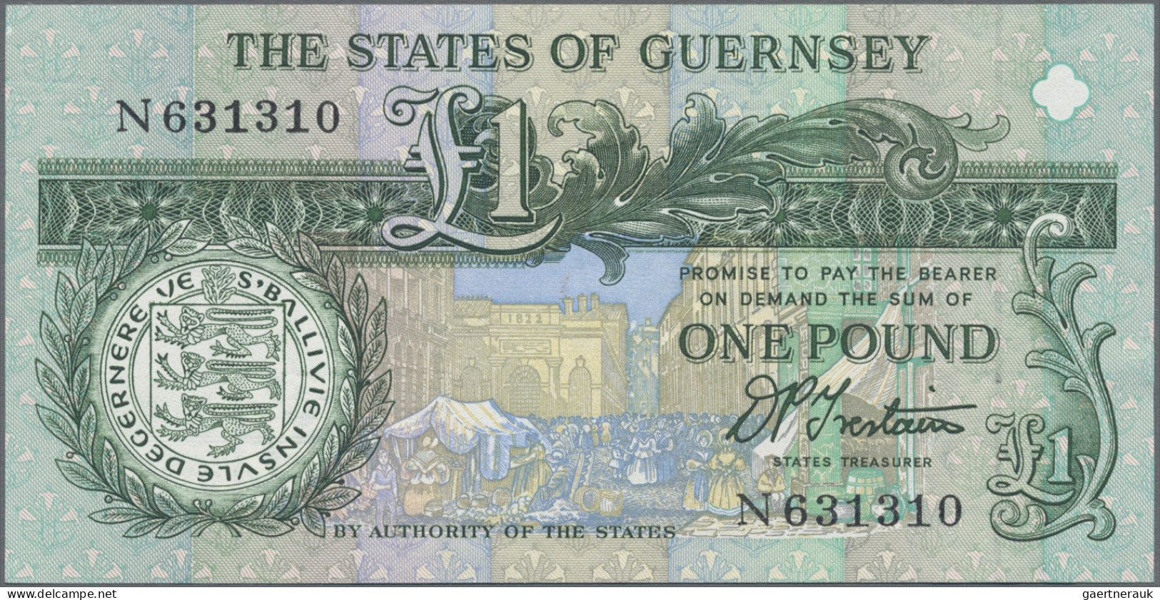 Guernsey: The States of Guernsey, set with 4 banknotes, series ND(1991-2023), wi