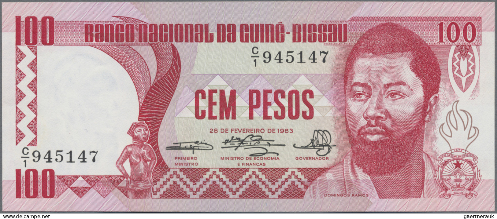 Guinea Bissau: Banco Nacional Da Guiné-Bissau, 100 Pesos 1983, Prefix C/1, P.6 I - Guinea–Bissau