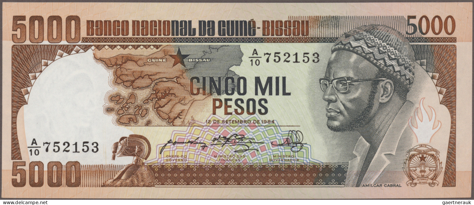 Guinea Bissau: Banco Nacional da Guiné-Bissau, lot with 9 banknotes, series 1978