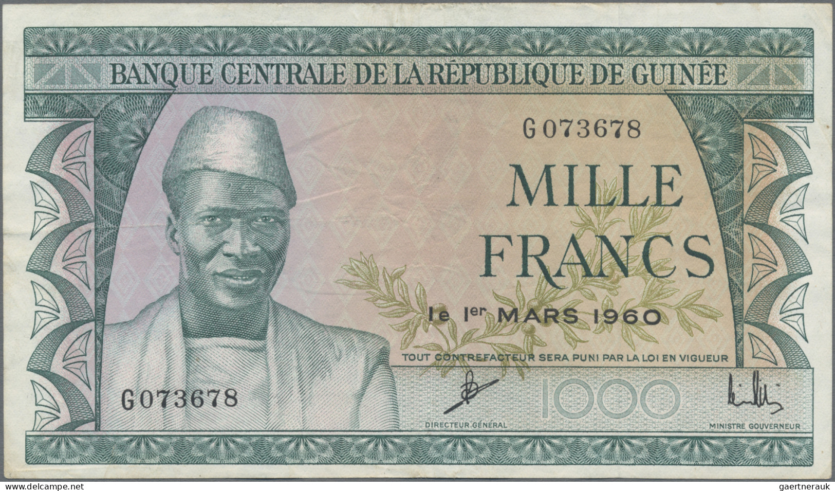 Guinea: Banque De La République De Guinée, Series 1960, Set With 50 Francs (P.12 - Guinée