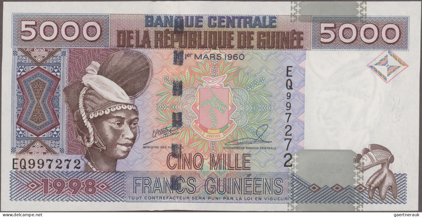 Guinea: Banque De La République De Guinée, Huge Lot With 30 Banknotes, Series 19 - Guinea