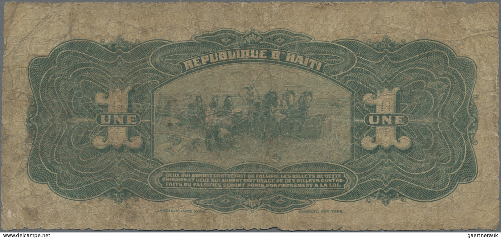 Haiti: République d'Haïti, nice lot with 4 banknotes, series 1827-1950, comprisi