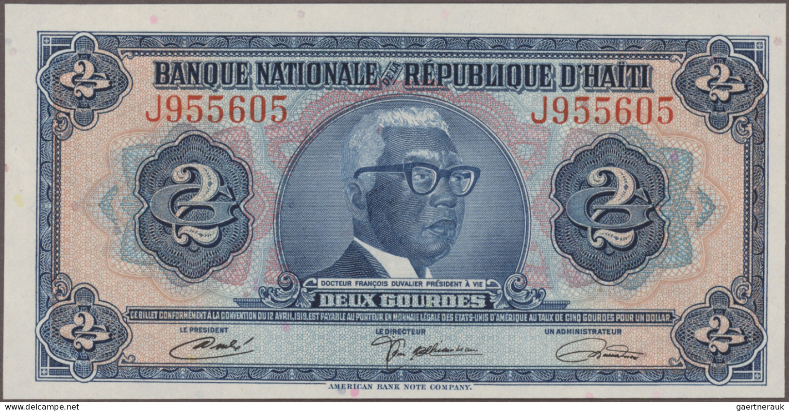Haiti: Banque Nationale De La République D'Haïti, Lot With 8 Banknotes, Comprisi - Haïti