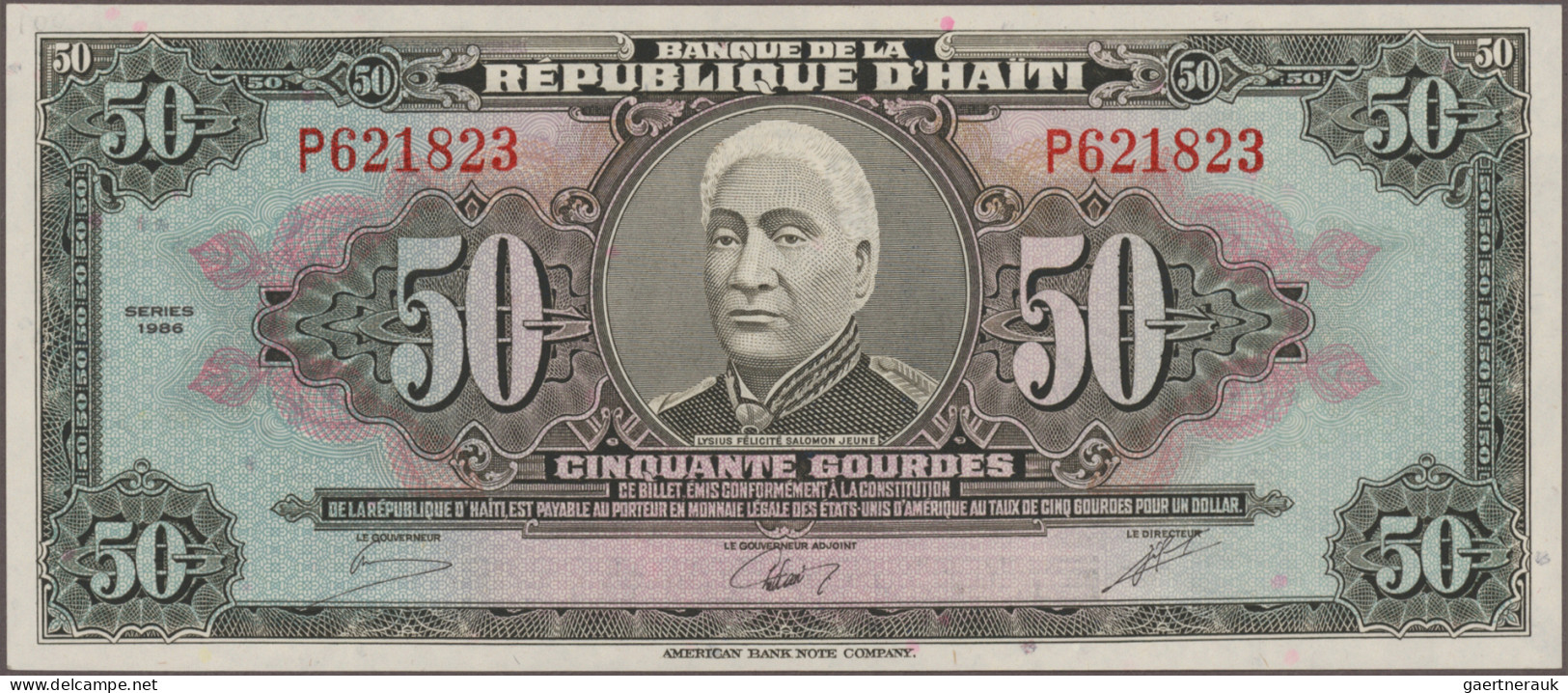 Haiti: Banque De La République D'Haïti, Huge Lot With 27 Banknotes, Series 1984- - Haiti