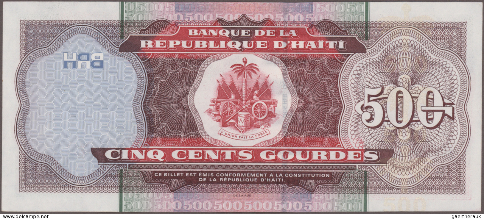 Haiti: Banque De La République D'Haïti, Huge Lot With 27 Banknotes, Series 1984- - Haiti