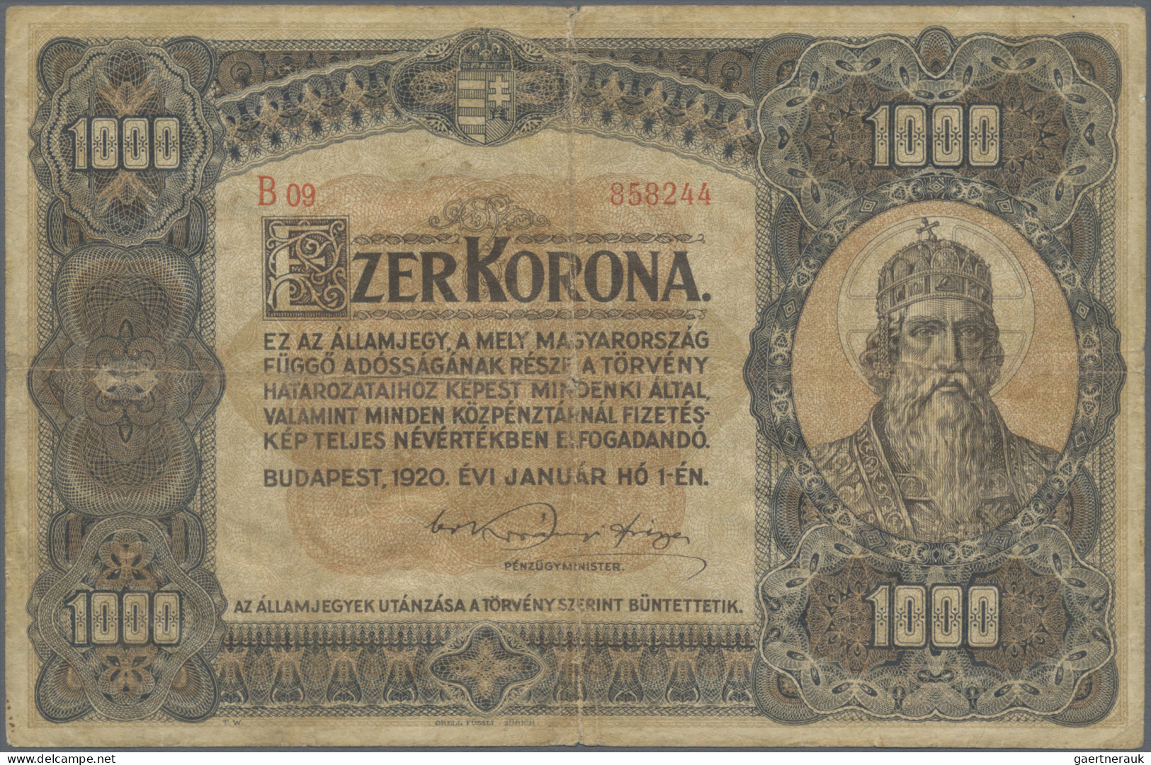 Hungary: Ministry Of Finance, Lot With 12 Banknotes, Series 1920, With 3x 50 Kor - Hongarije