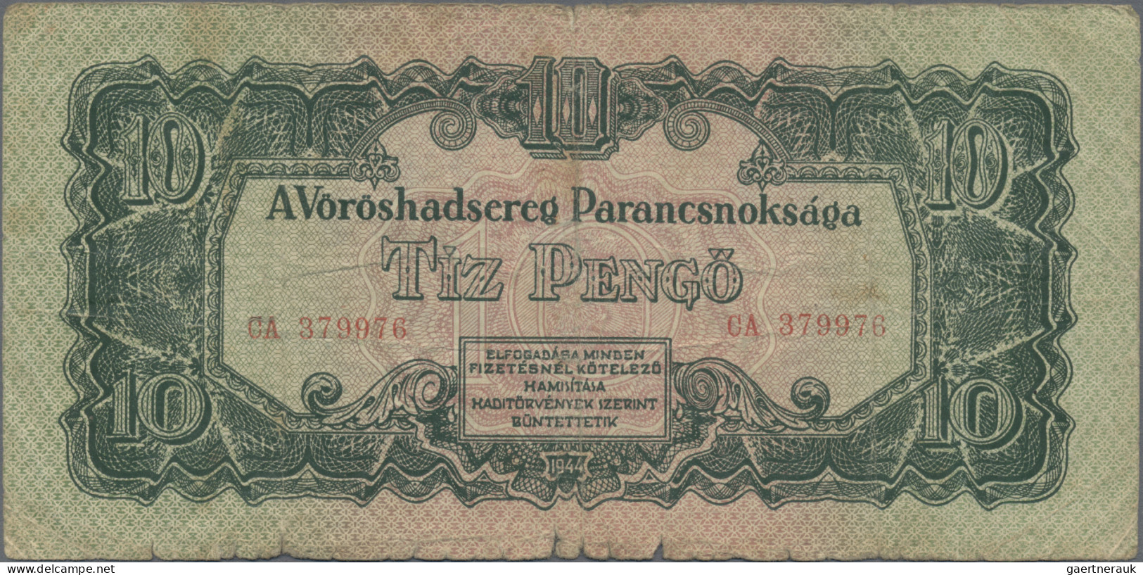 Hungary: Red Armee Occupation WW II, Set With 1, 2, 5, 10, 20 And 50 Pengö 1944, - Hungría