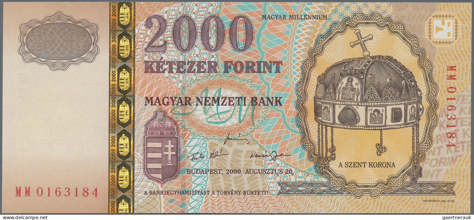 Hungary: Hungary National Bank, Lot With 24 Banknotes, Series 1998-2017, With Ma - Hungary