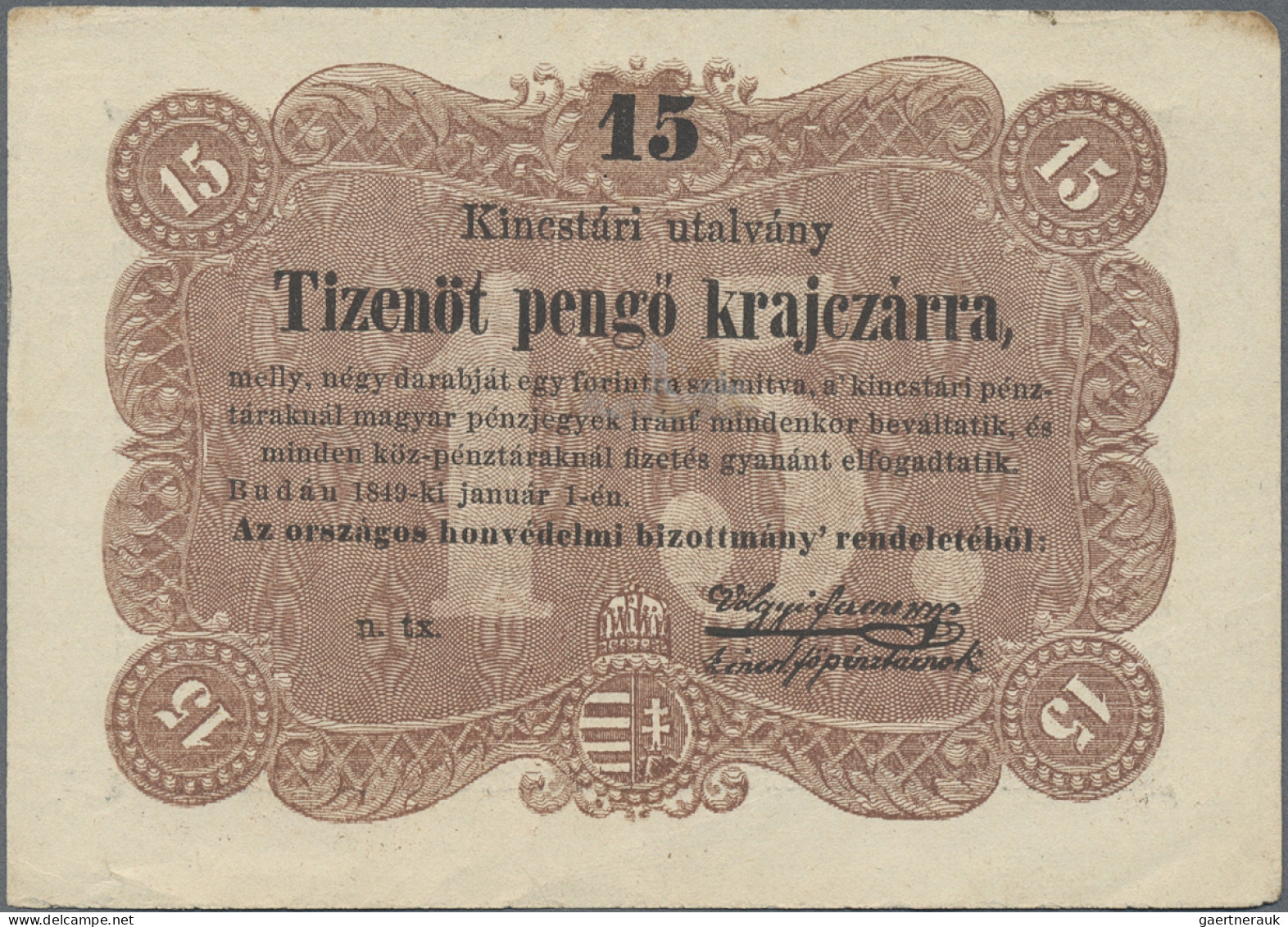 Hungary: Huge Lot Hungary With 23 Banknotes, Series 1849-1945, 15 Pengö Krajczar - Hongrie