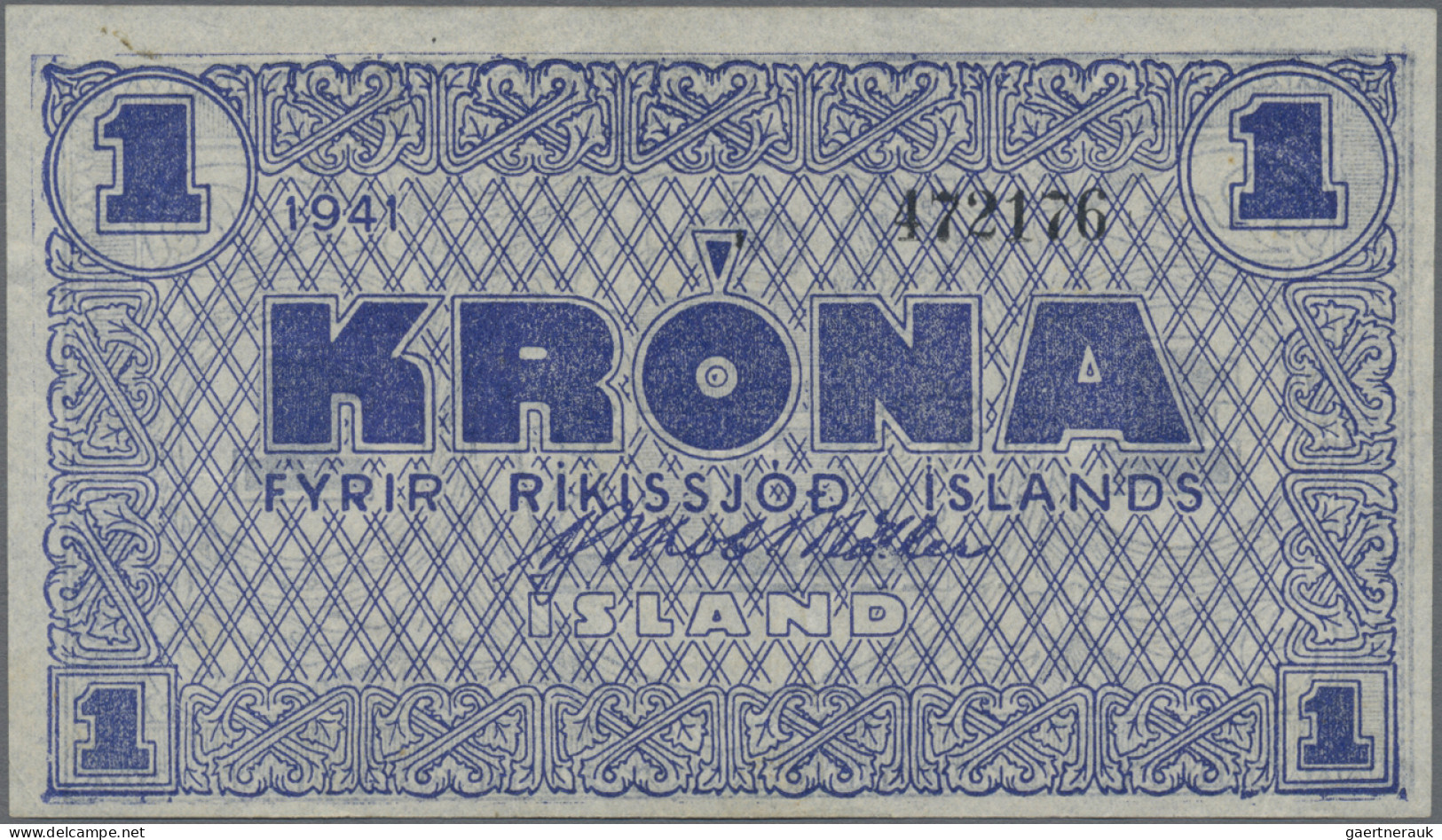 Iceland: Treasury Of Iceland And Landsbanki Íslands, Set With 3 Banknotes, With - Islandia