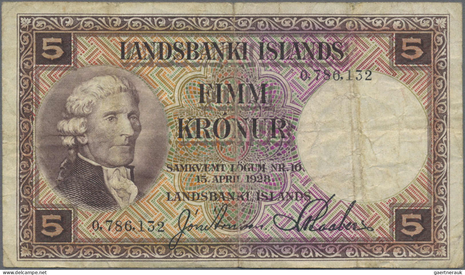 Iceland: Treasury Of Iceland And Landsbanki Íslands, Set With 3 Banknotes, With - Iceland