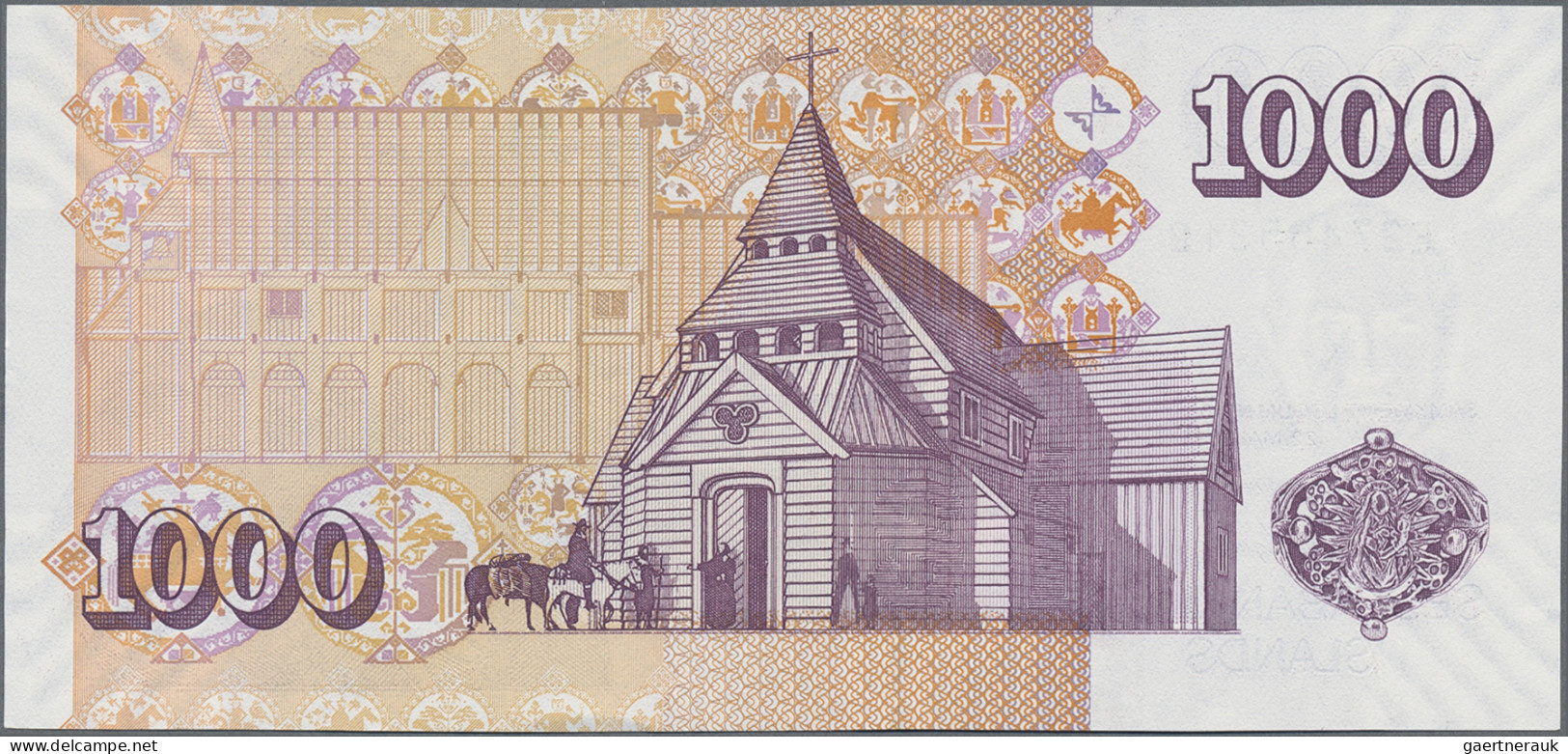 Iceland: Central Bank Of Iceland, Lot With 8 Banknotes, 1981-2005 Series With 10 - IJsland