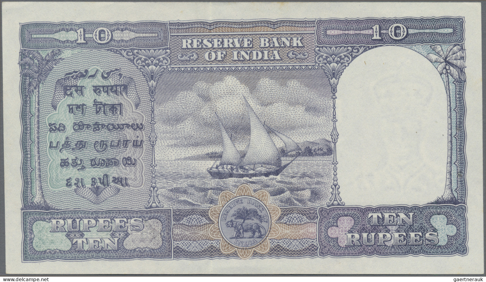 India: Reserve Bank Of India, 10 Rupees ND(1943), P.24 In UNC Condition With Sma - India
