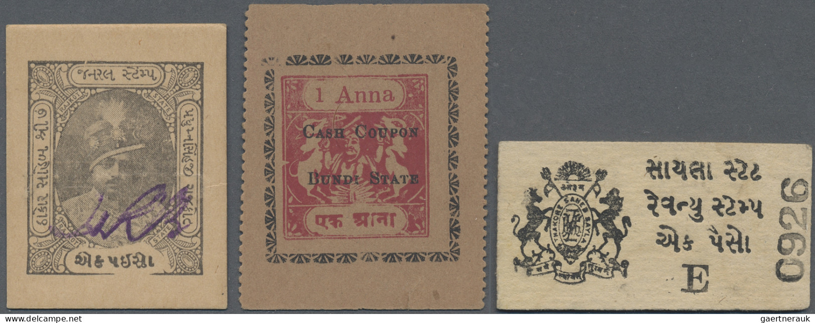 India: Principal States Of India, Lot With 10 Small Exchange Notes And Local Ban - Inde