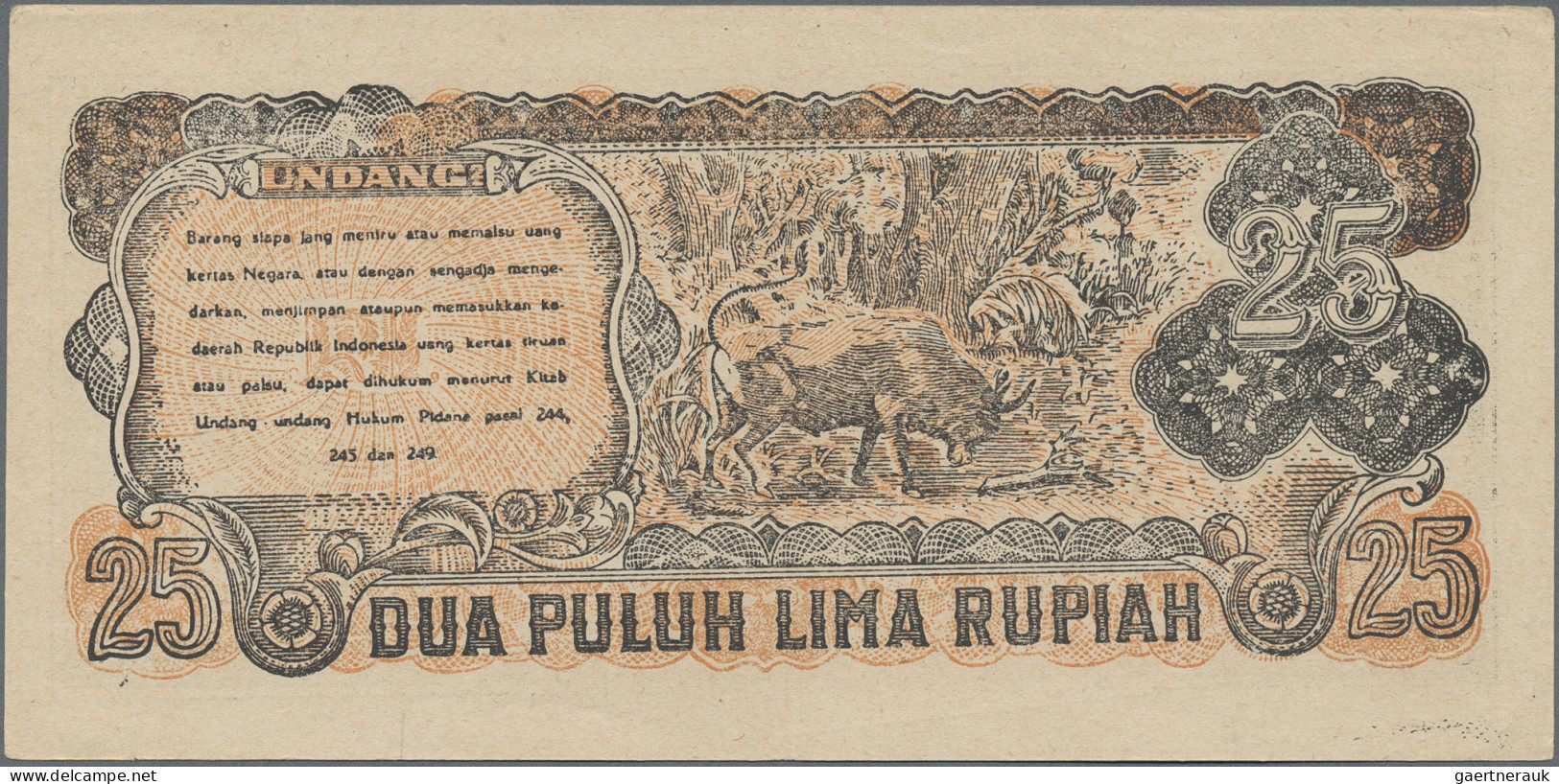 Indonesia: Republic Indonesia, Lot With 10 Banknotes, Series 1947-1947, With 1, - Indonesien