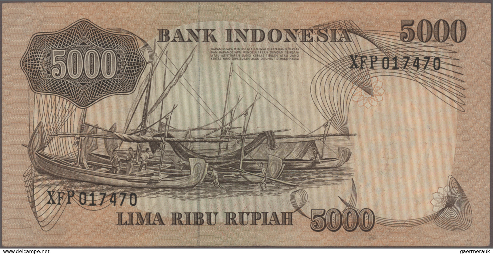 Indonesia: Bank Indonesia, Giant Lot With 71 Banknotes 1 Sen – 100.000 Rupiah, S - Indonesien