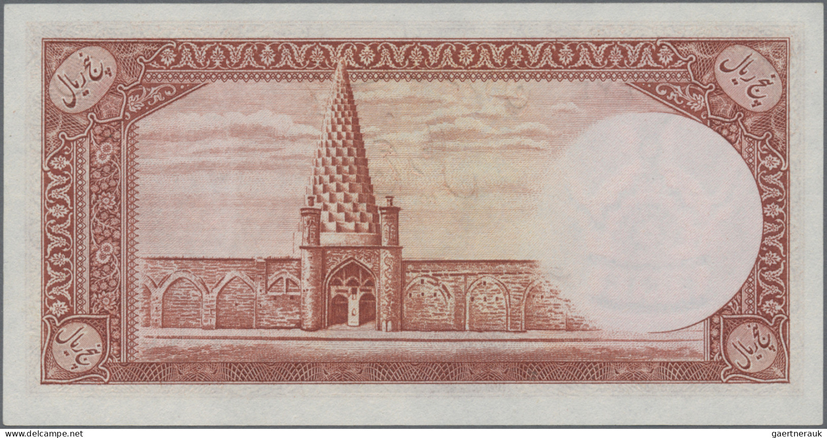 Iran: Bank Melli Iran, Set With 5 Banknotes, Series ND(1944), With 5 Rials (P.39 - Irán
