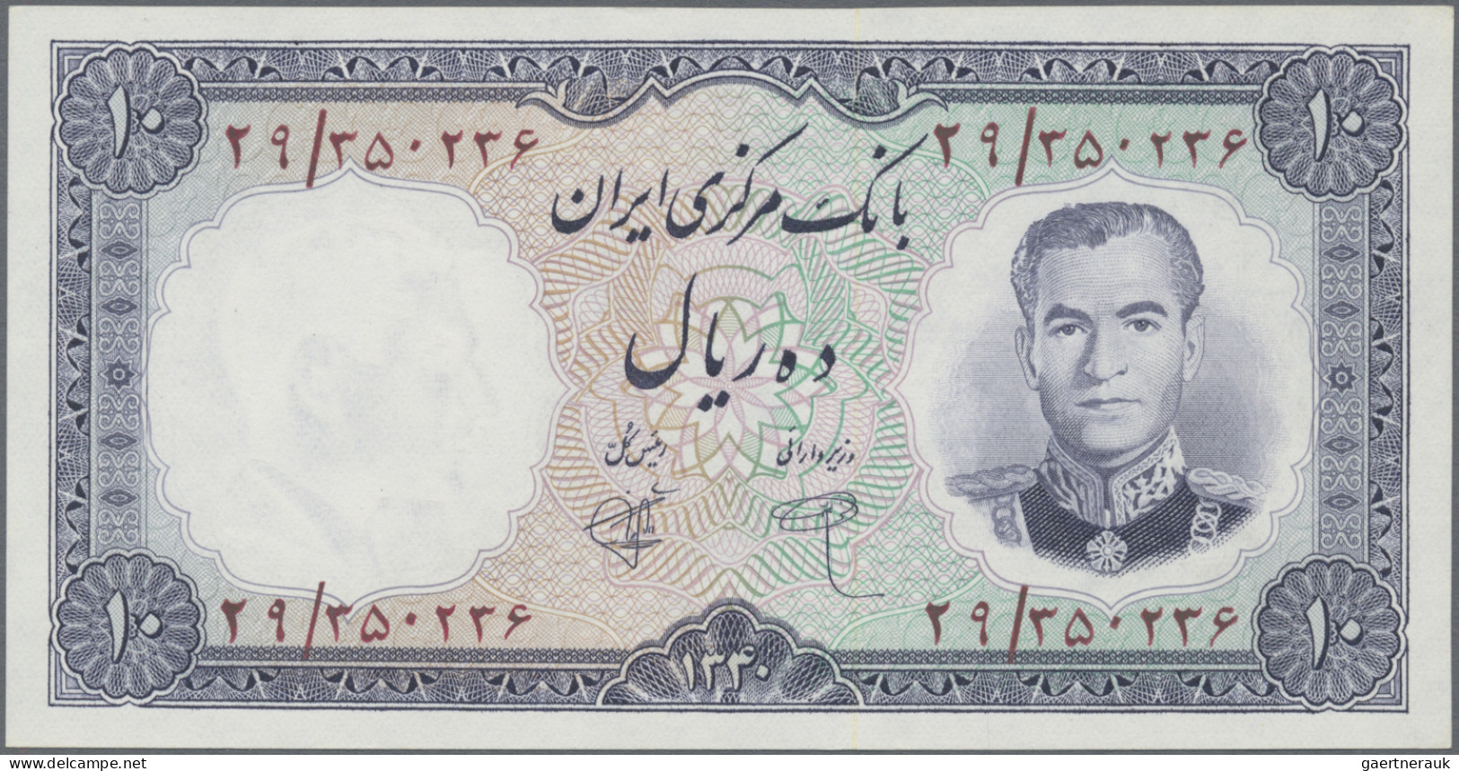 Iran: Bank Markazi Iran, Lot With 6 Banknotes, Series ND(1961, 1962), With 2x 10 - Irán