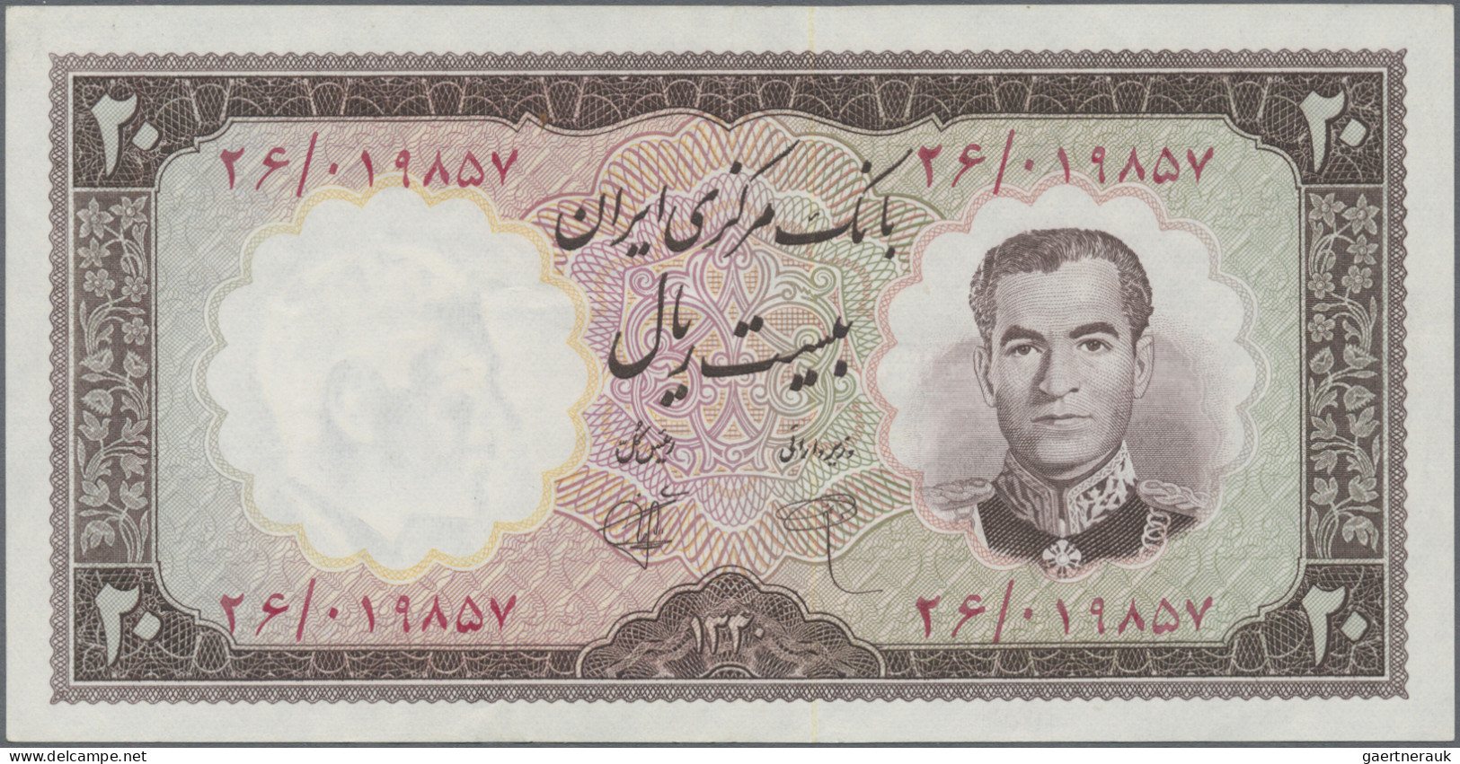 Iran: Bank Markazi Iran, Lot With 6 Banknotes, Series ND(1961, 1962), With 2x 10 - Irán
