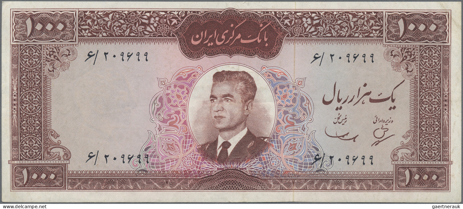 Iran: Bank Markazi Iran, Lot With 8 Banknotes, Series ND(1963-1965), With 50, 10 - Irán